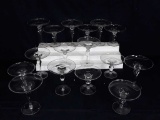 16 GLASS CANDLE HOLDERS - 2 KINDS - 6