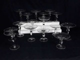 12 GLASS CANDLE HOLDERS - 2 KINDS - 6