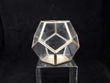 DECORATIVE GOLD AND GLASS DODECAHEDRON