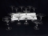 16 GLASS CANDLE HOLDERS - 2 KINDS - 6