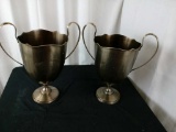 2 LARGE TROPHIES WITH TEXT ON THEM - 15.5