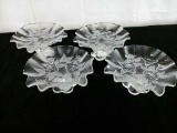 4 FINE CRYSTAL FOOTED PLATTERS - 9