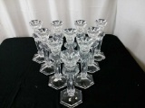 10 GLASS CANDLE STICKS - 9