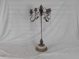 RUSTIC CANDELABRUM WITH CRYSTALS - 15