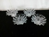 4 FINE CRYSTAL FOOTED PLATTERS - 9