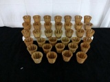 36 AMBER COLORED TEALITE COVER BASKETS - 3