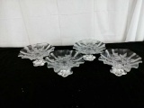 4 FINE CRYSTAL FOOTED PLATTERS - 9