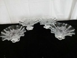 4 FINE CRYSTAL FOOTED PLATTERS - 9