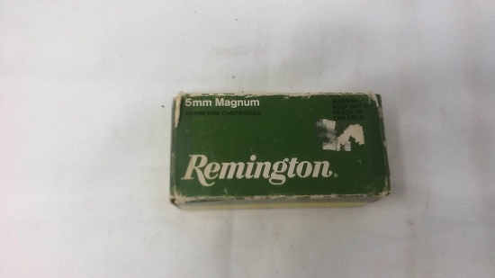 1 BOX REMINGTON 5MM CALIBER MAGNUM RIM FIRE AMMO