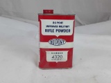 1 OPEN BOTTLE DUPONT #4320 MILITARY RIFLE POWDER