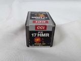 1 BOX CCI HOLLOW POINT 17 HMR AMMO