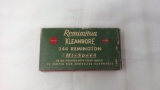 1 BOX REMINGTON HI-SPEED .244 CALIBER AMMO