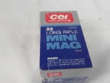 1 BOX OF CCI 22 LR MINI-MAG AMMO