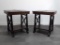PAIR OF INDUSTRIAL OCTOGON END TABLES