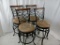 4 METAL BAR STOOLS