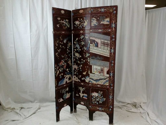 3-Panel Decorative Wood Room Divider