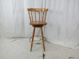 Wood Swivel Stool w/ Handle