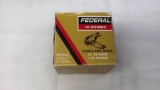 1 BOX OF FEDERAL 20 GA PLASTIC SHOT SHELLS