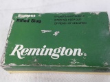 1 BOX OF REMINGTON RIFLED SLUG AMMO