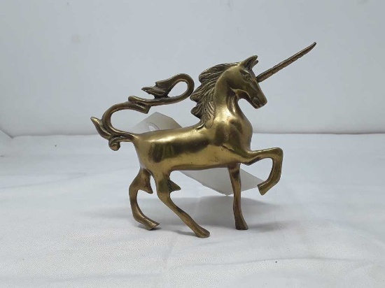 BRASS UNICORN FIGURINE