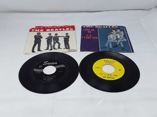 2 ORIGINAL BEATLES 45 RECORDS