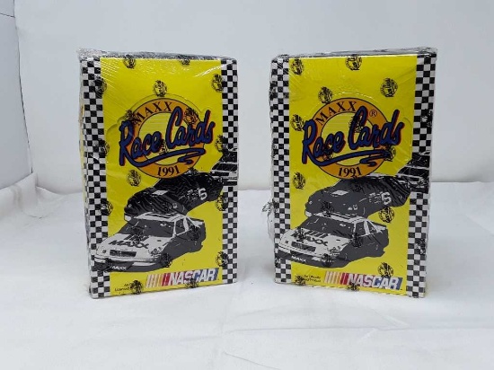 2 UNOPENED BOXES OF MAXX 1991 RACE CARDS