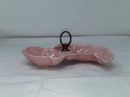 PINK DIVIDED LEAF CANDY DISH - #9
