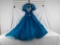 MARY'S BRIDAL TEAL STRAPLESS LONG JEWELED GOWN