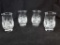 SET OF 4 ETCHED WINTER SCENE GLASSES