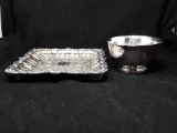 2 SILVERPLATED SERVING PIECES