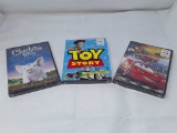 3 NIP DVDS CARS, TOY STORY, & CHARLOTTES WEB
