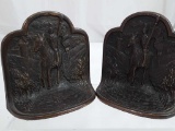 Brass Bookends With Knight on a Horse