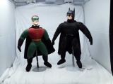 BATMAN AND ROBIN PLUSHIES ON STANDS
