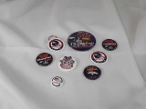 BRONCOS PINS/BUTTONS  DIFFERENT SIZES