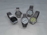Men's Elastic Band Watch Lot of Five
