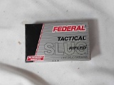 1 BOX OF FEDERAL 12 GA RIFLED SLUG (AMMO)