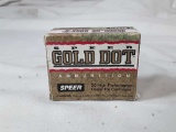 1 BOX OF SPEER 9MM LUGER AMMO
