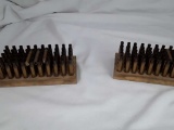 LC 63 MATCH BRASS CASINGS ON WOOD STAND