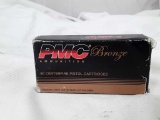 1 BOX OF PMC 380 AUTO AMMO