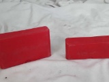 2 RED RIFLE CARTRIDGE BOXES