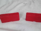 2 RED SMALL RIFLE AMMO CASES