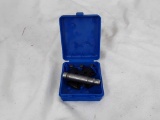 BLUE BOX OF 45 ACP RELOADING EQUIPMENT