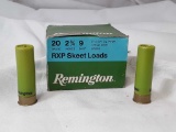 1 BOX REMINGTON RXP 20 GAUGE RXP SKEET LOADS AMMO