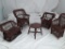 DOLL WHICKER FURNITURE, COUCH & 3 CHAIRS