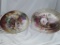 2 HAND PAINTED FLORAL OVAL PLATTERS