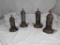 4 BRASS CANDLE TEALIGHT COVERS