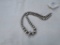 Mexican Silver Beaded Necklace w Etched Designs