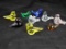 9 GLASS BIRD PAPERWEIGHTS, MULTIPLE COLORS