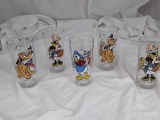5 MIKEY MOUSE PEPSI 1970'S GLASSES
