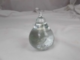 GLASS PEAR PAPERWEIGHT